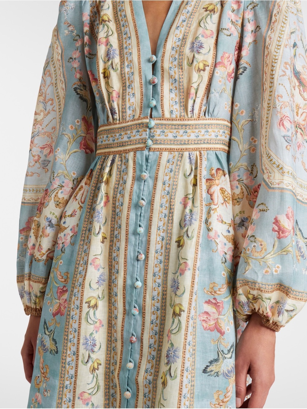 Zimmermann Roselight floral linen midi dress - Picture 8 of 16